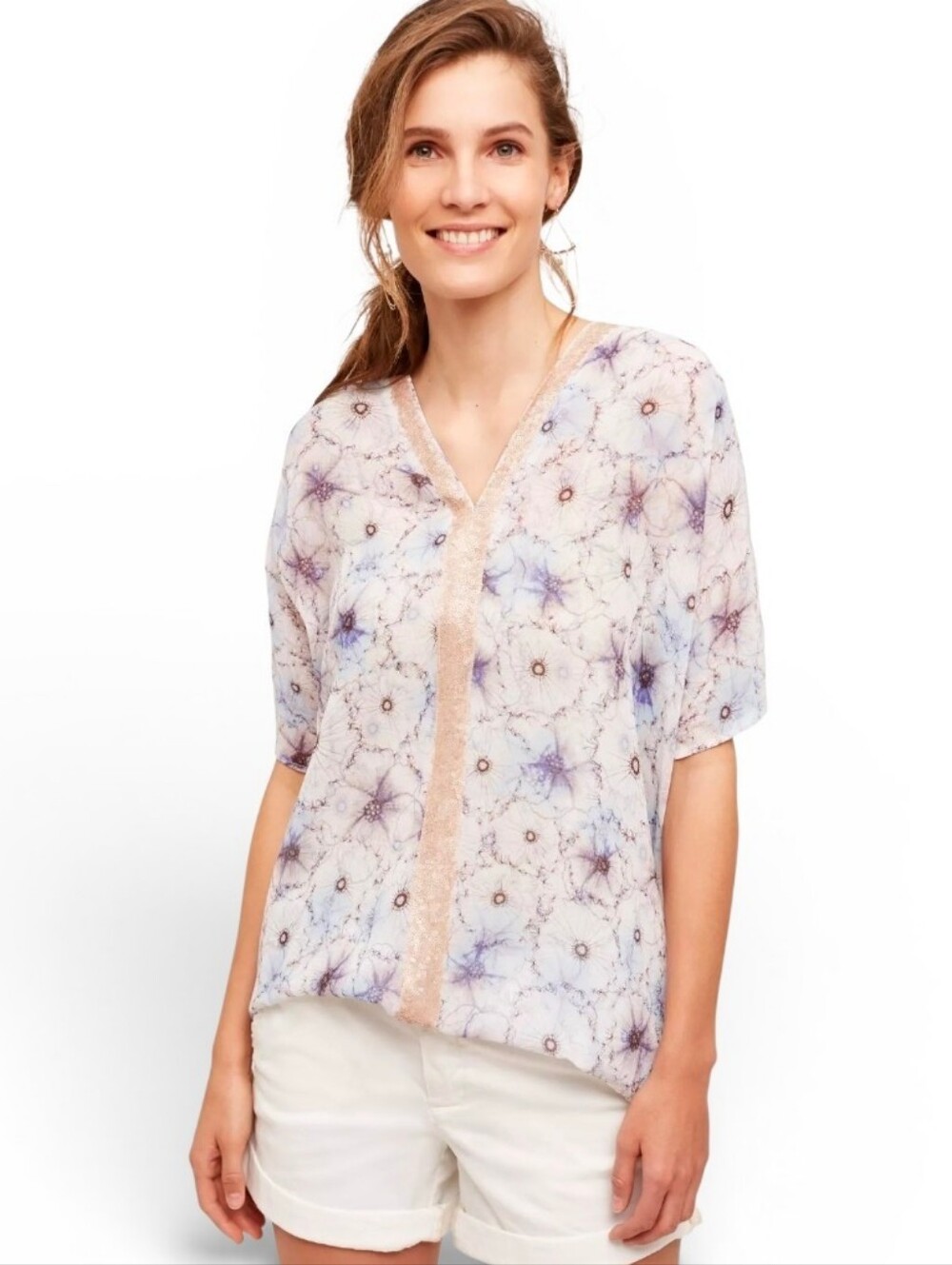 ONE SEPTEMBER X ANTHROPOLOGIE  Lyla Printed Tunic - Small